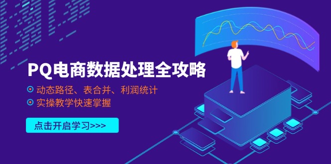 （14240期）PQ电商数据处理全攻略，动态路径、表合并、利润统计，实操教学快速掌握-翎创云终点站