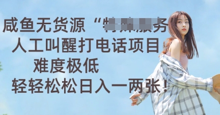 咸鱼无货源人工叫醒打电话项目，难度极低， 轻轻松松日入一两张-翎创云终点站