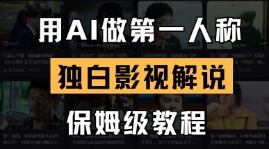 用AI做第一人称独白影视解说，手把手教学，保姆级教程-翎创云终点站