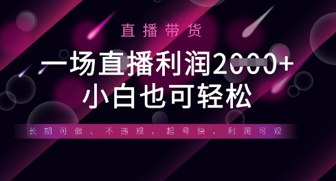 半无人直播带货，一场利润数张，适合所有平台玩法，小白也可轻松-翎创云终点站