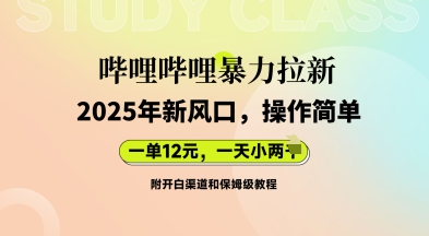 哔哩哔哩暴力拉新:2025年新风口,一单12元,一天数张(附开白渠道和保姆级教程)-翎创云终点站